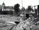 Sundsbro flottarlag 1916 under arbete invid Hjorteds kyrka.