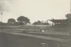 Idrottsstadion från insidan med en del militär personal syns, OS i Antwerpen 1920.