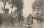 Vid målet till distansritten, OS i Antwerpen 1920.