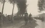 Vid målet för terräng- och distansritten, OS i Antwerpen 1920.