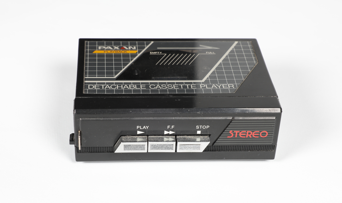 Paxan RT-4 Dynamic Sound System Sort/hvit TV, AM/FM Radio, dobbel kassettspiller og avtagbar kassettspiller, 2 høyttalere



