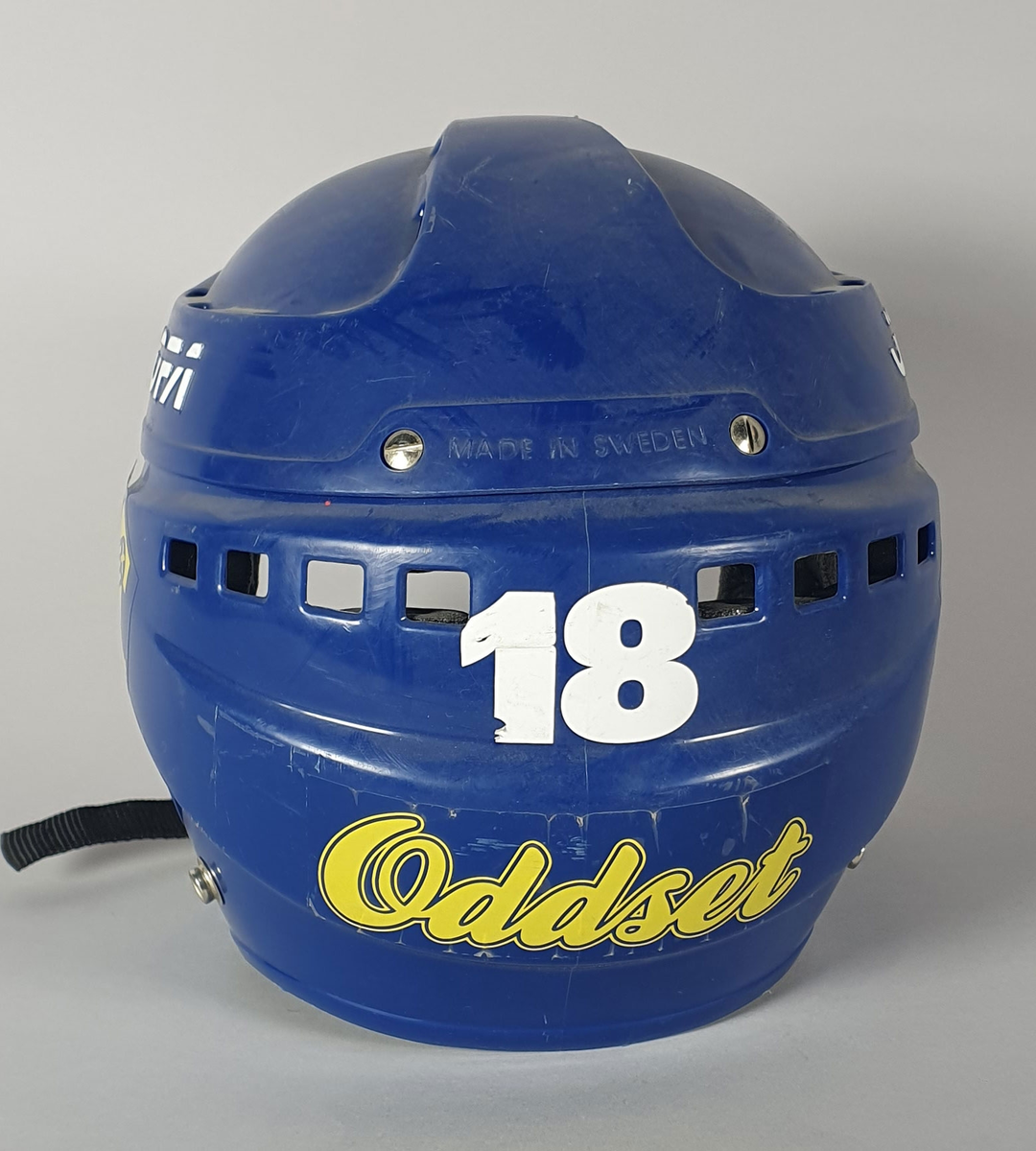 Mørkeblå ishockeyhjelm