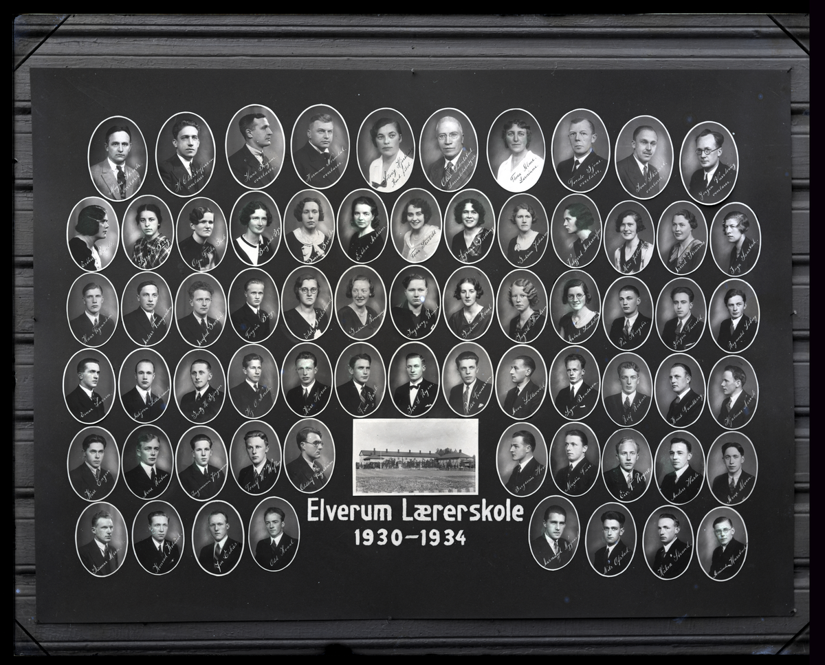 Montasje. Elverum Lærerskole 1930-1934.