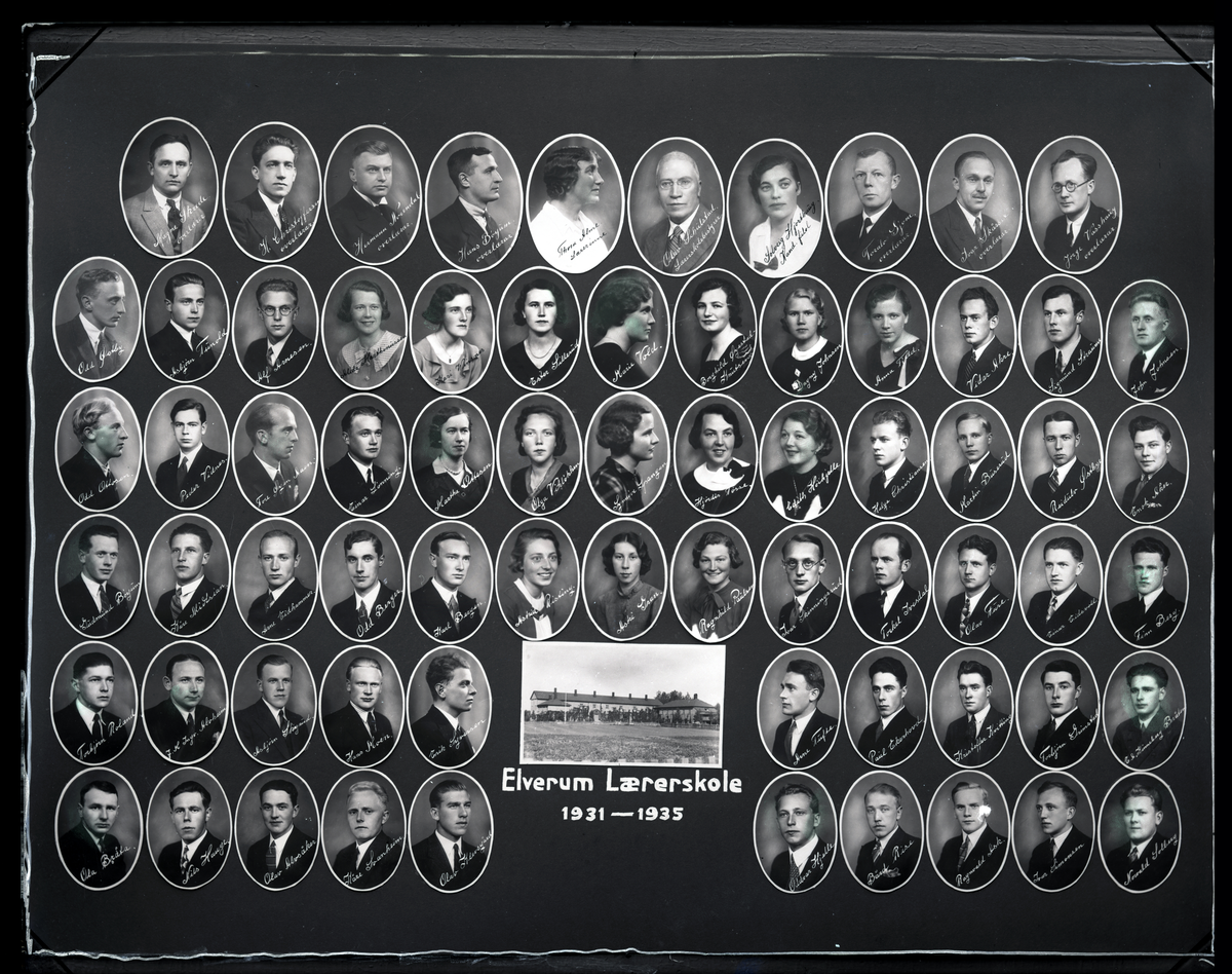 Montasje. Elverum Lærerskole 1931-1935.