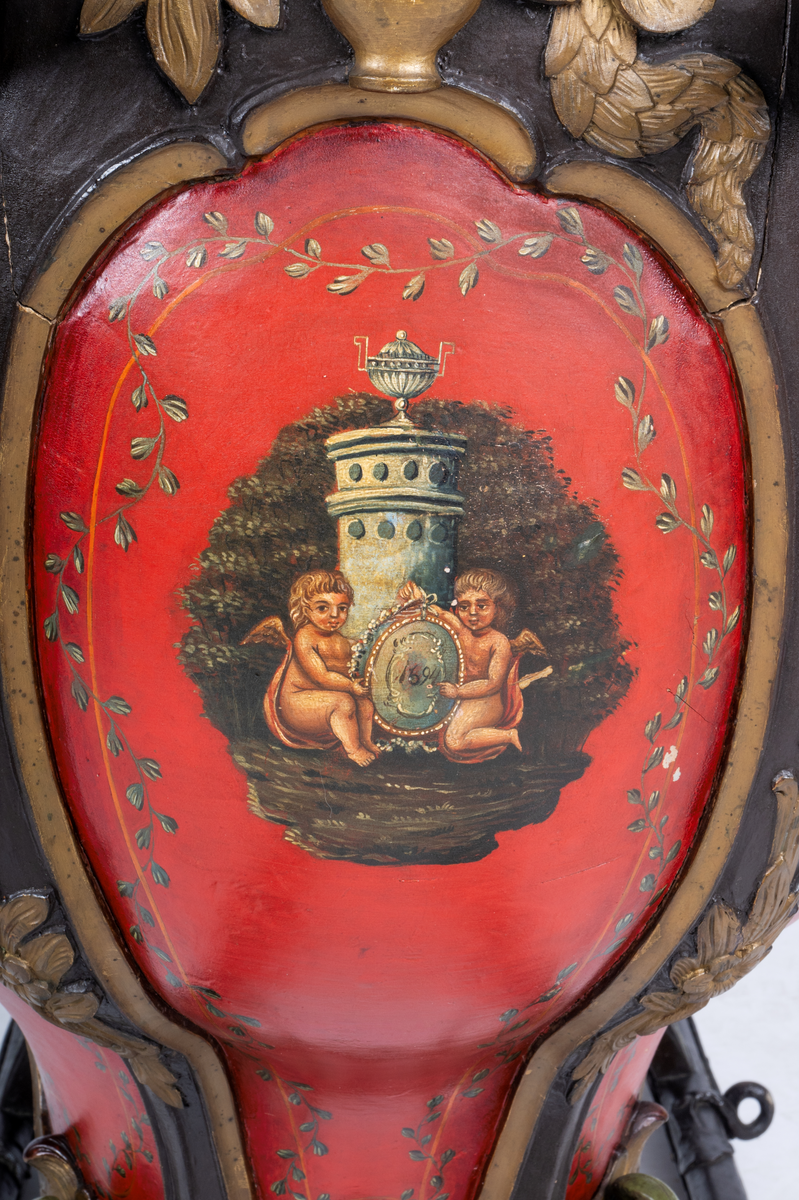 Spisslede med sledeskrin.Slede, spisslede m. skrin.