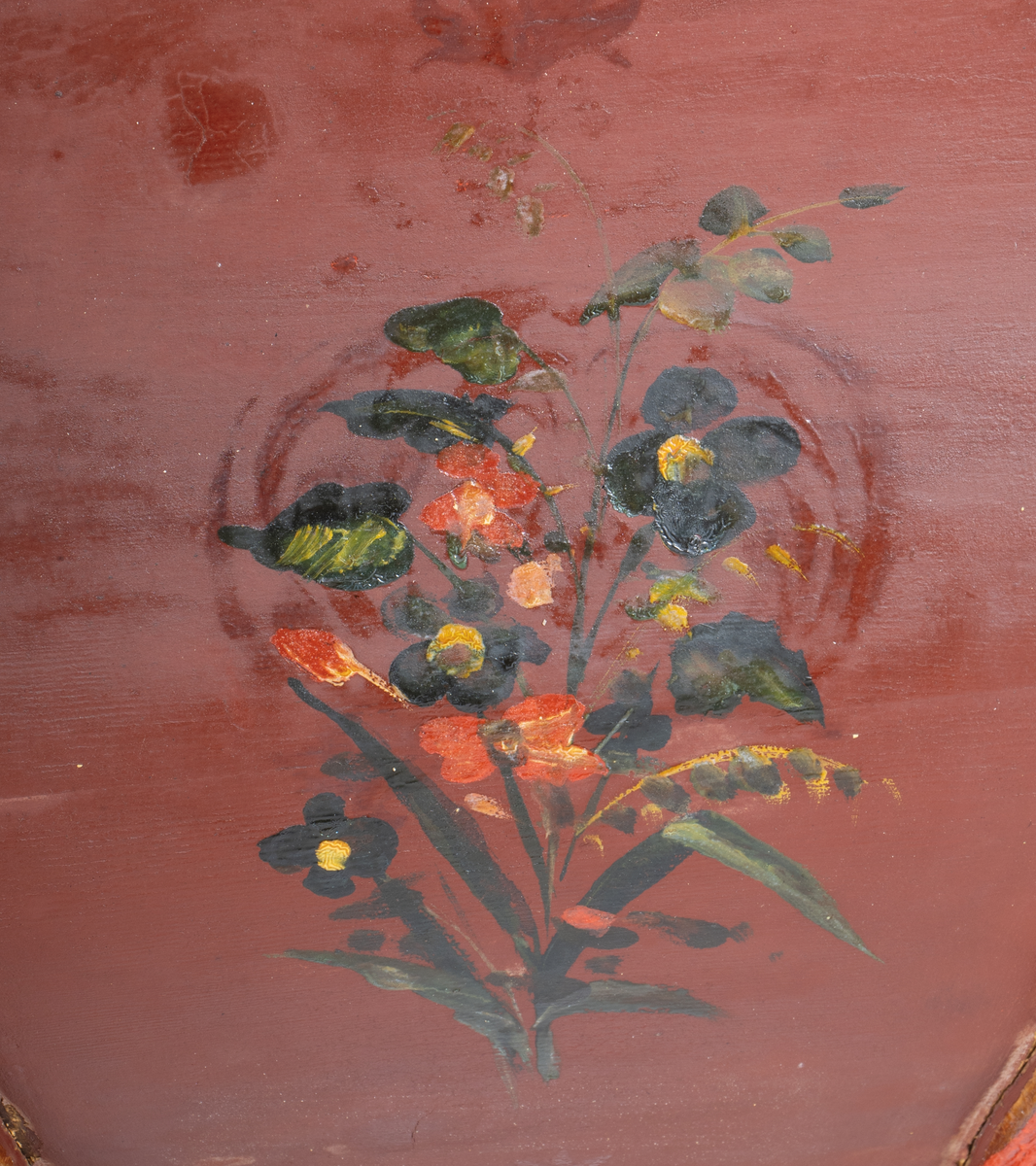 Spisslede med sledeskrin.Slede, spisslede m. skrin.