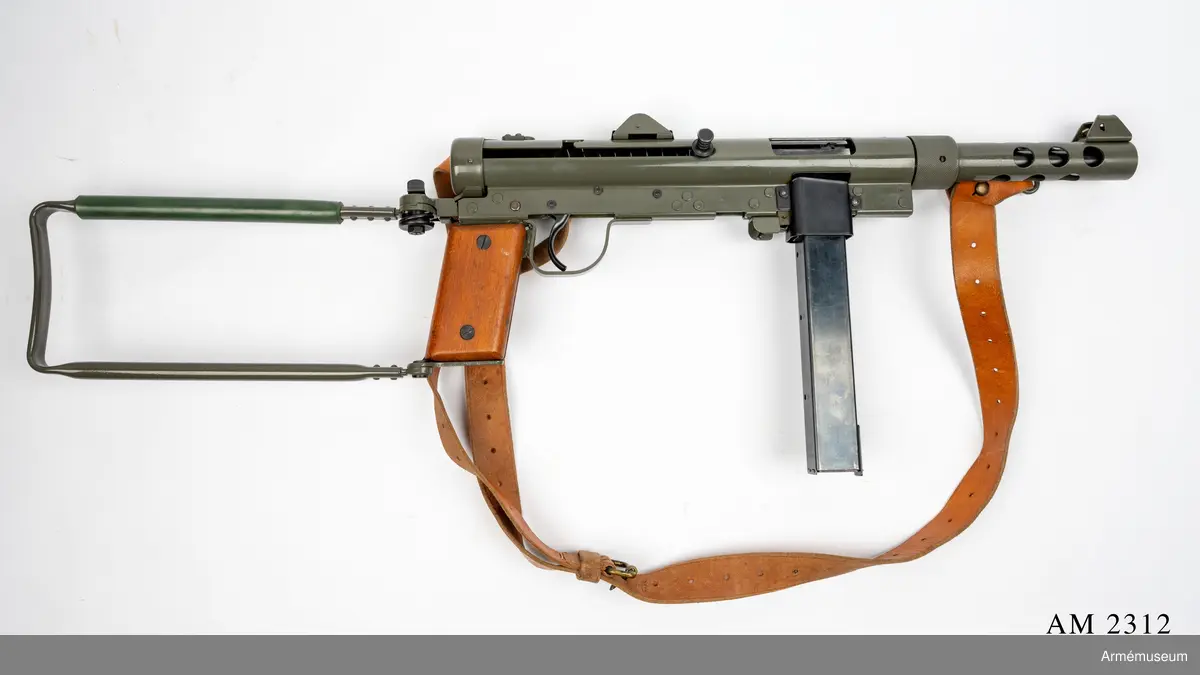 9 mm kulsprutepistol m/1945 B -Armémuseum / DigitaltMuseum
