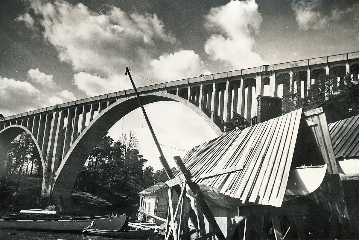 Nya Björknäs Varv vid Skurubron år 1948. 