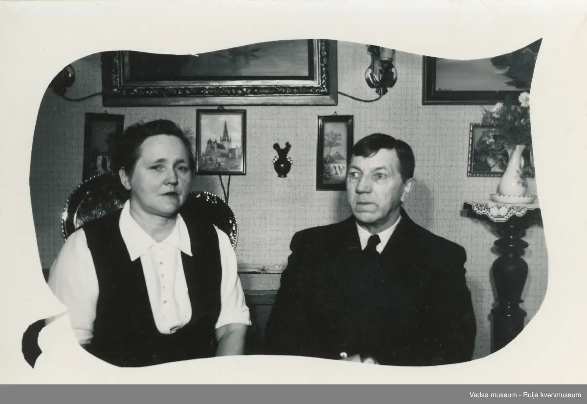 Eilert og Klara Terese Ananiassen fra Krampenes. De som bygde butikken på Krampenes.