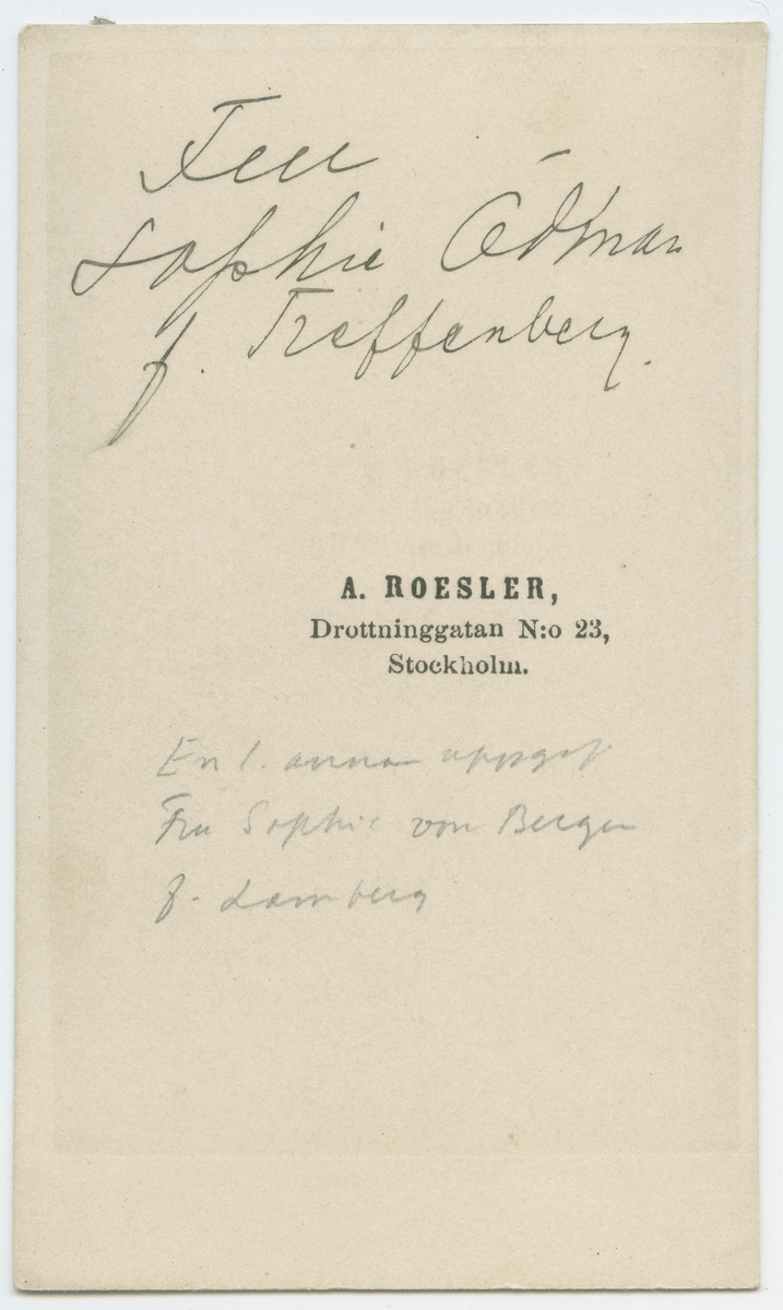 Porträtt på Sophie-Louise född Treffenberg.