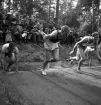 Idrottens dag på Värendsvallen. Starten på sprinterloppet.