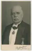 Porträtt på Carl Ludvig Wahlin Teckningslärare, bankkassör. född 26 september år 1855 i Jönköping. död 7 februari år 1949 i Jönköping.