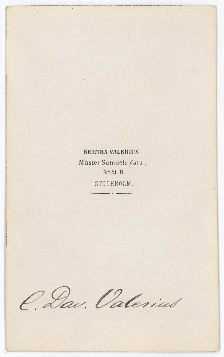 Porträtt på C. Dav. Valerius.