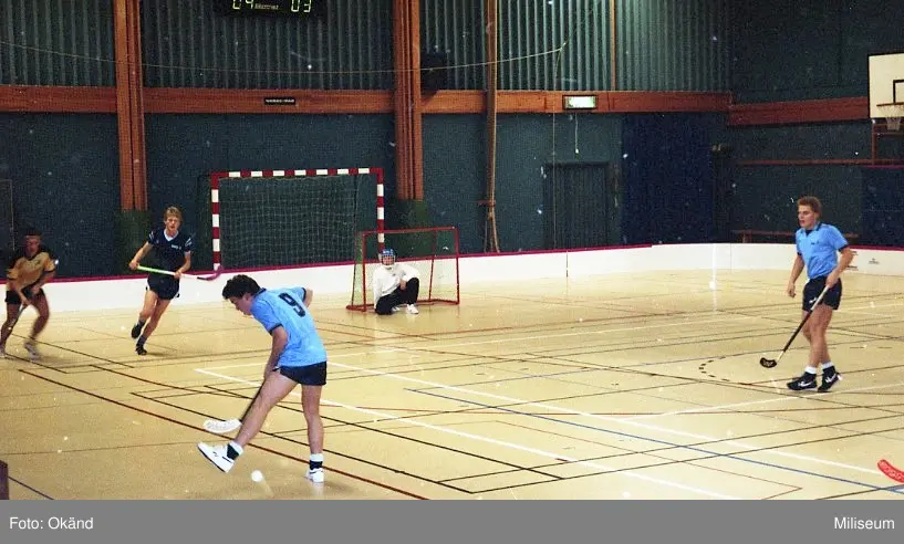 Innebandy match i Prästängshallen i Eksjö.