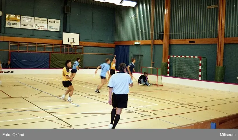 Innebandy match i Prästängshallen i Eksjö.