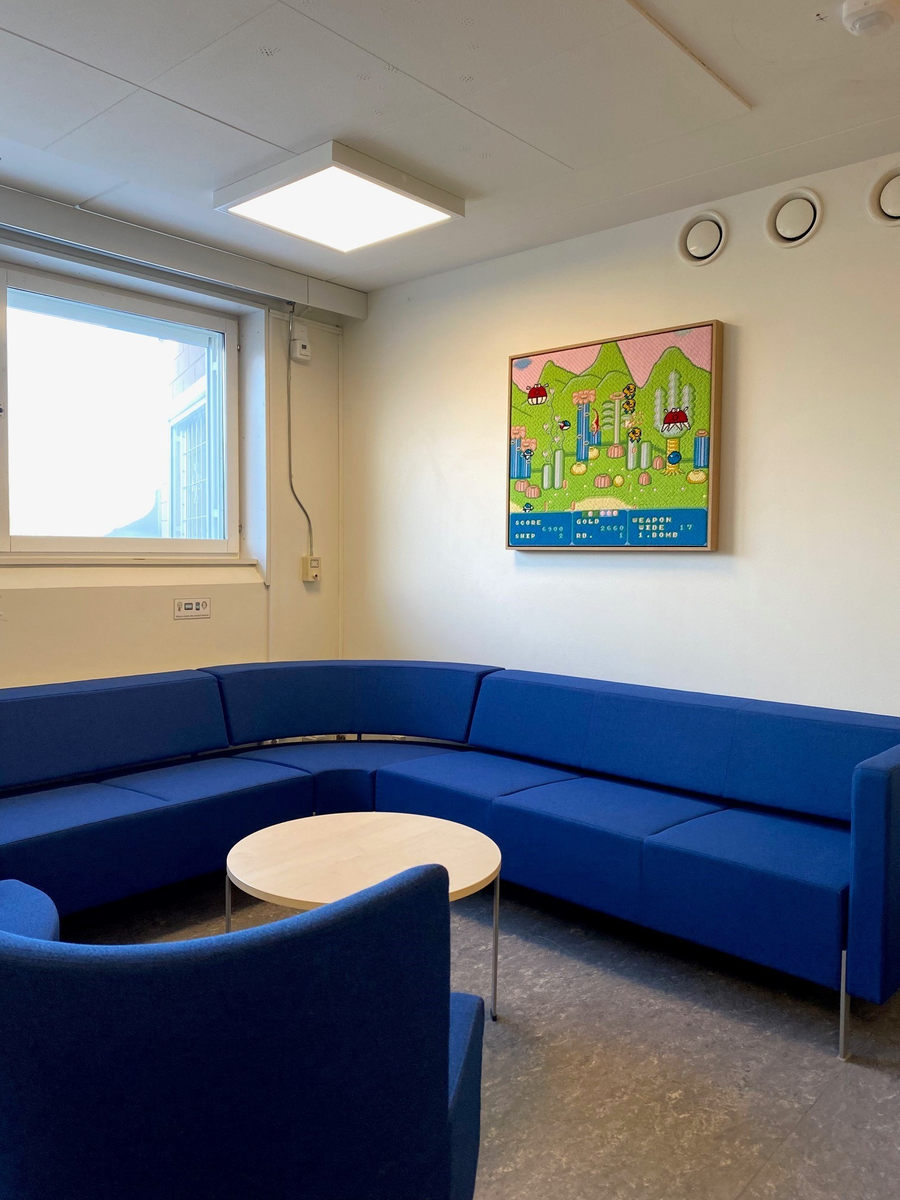 Konstverk av Per Fhager, installerat permanent som offentlig konst på Önstaskolan i Västerås.