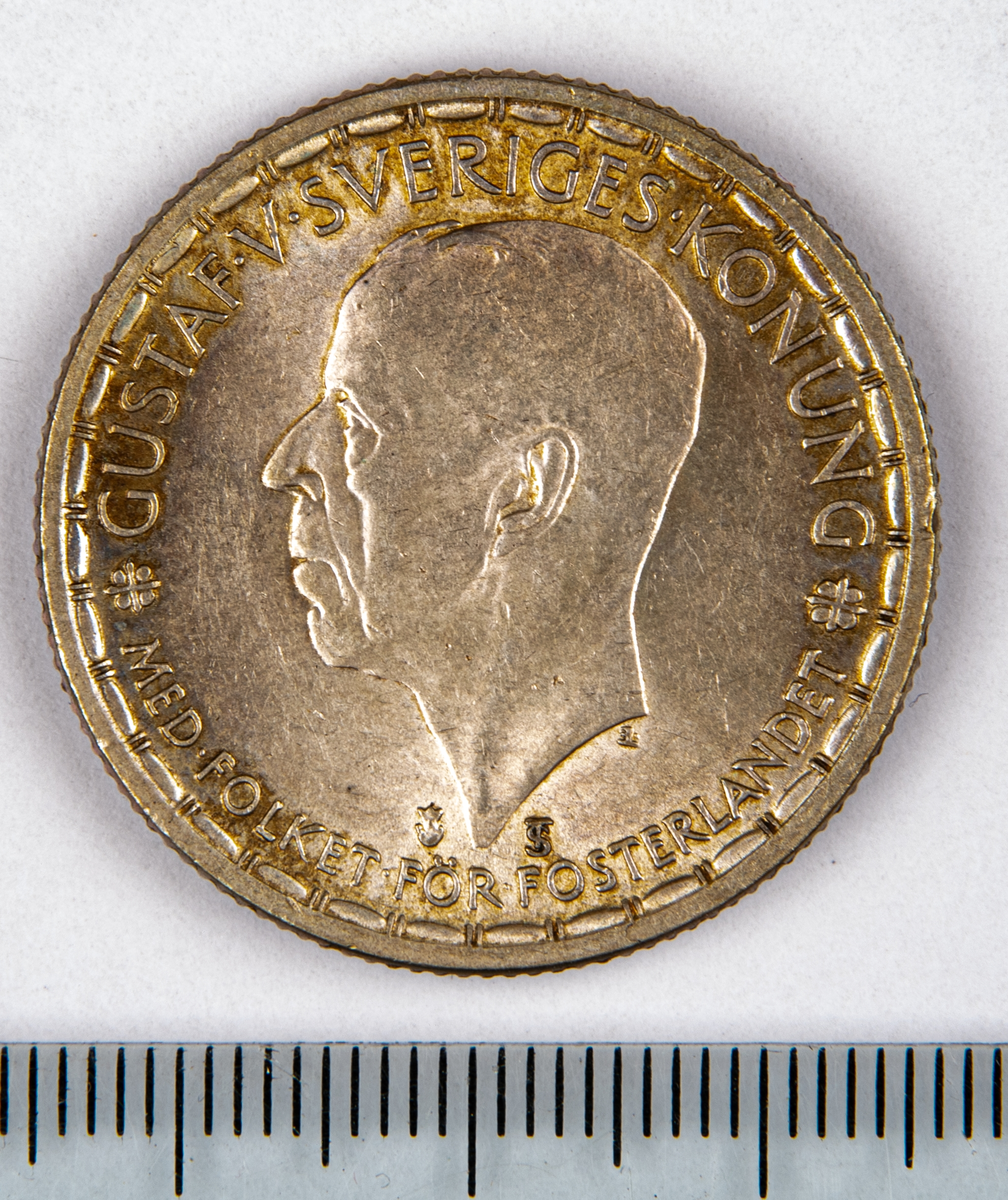 Mynt, Sverige, 2 kronor, 1950.