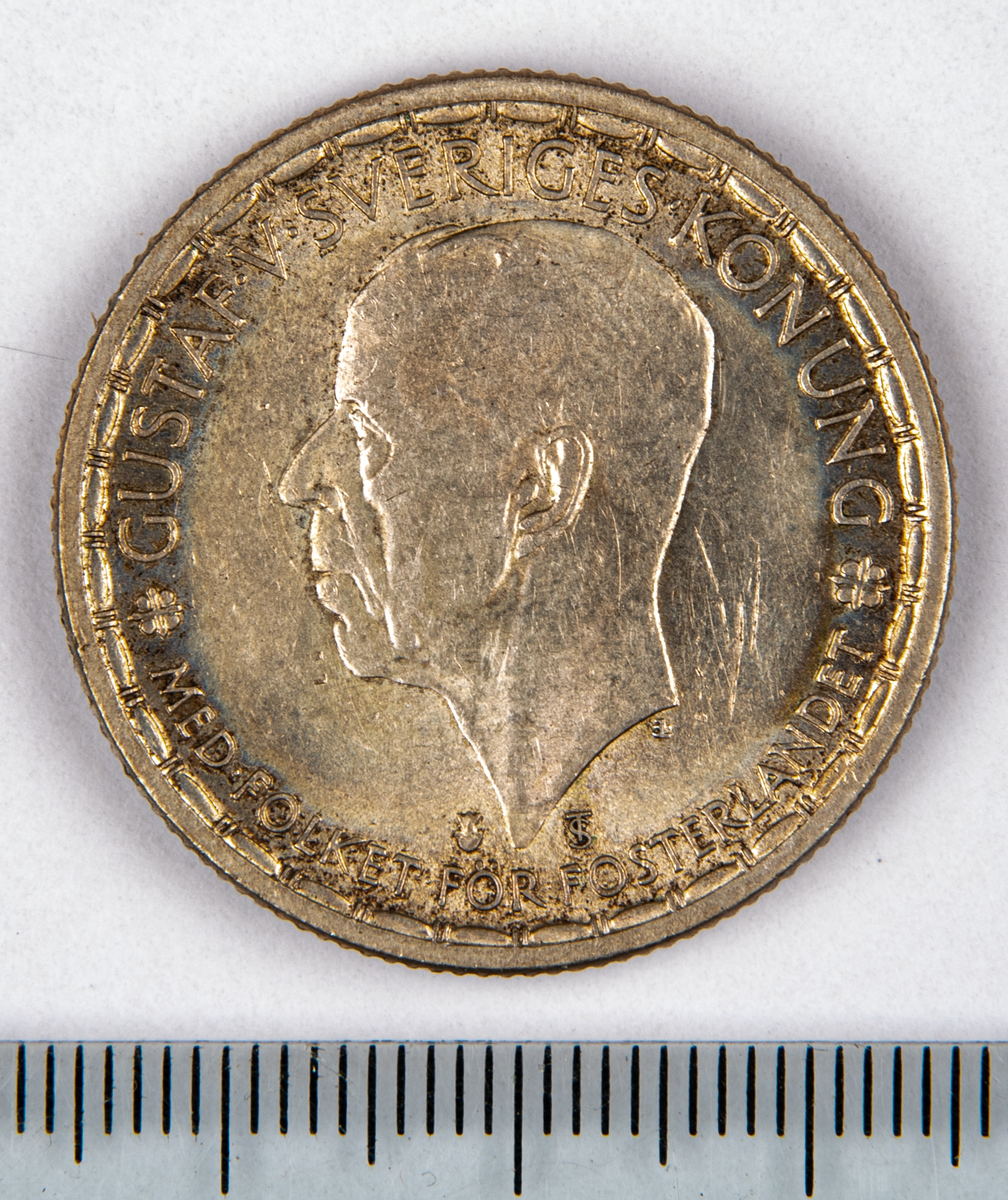 Mynt, Sverige, 2 kronor, 1950.