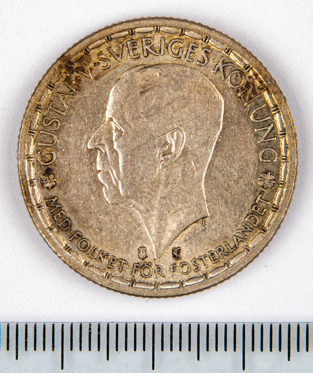 Mynt, Sverige, 2 kronor, 1950.