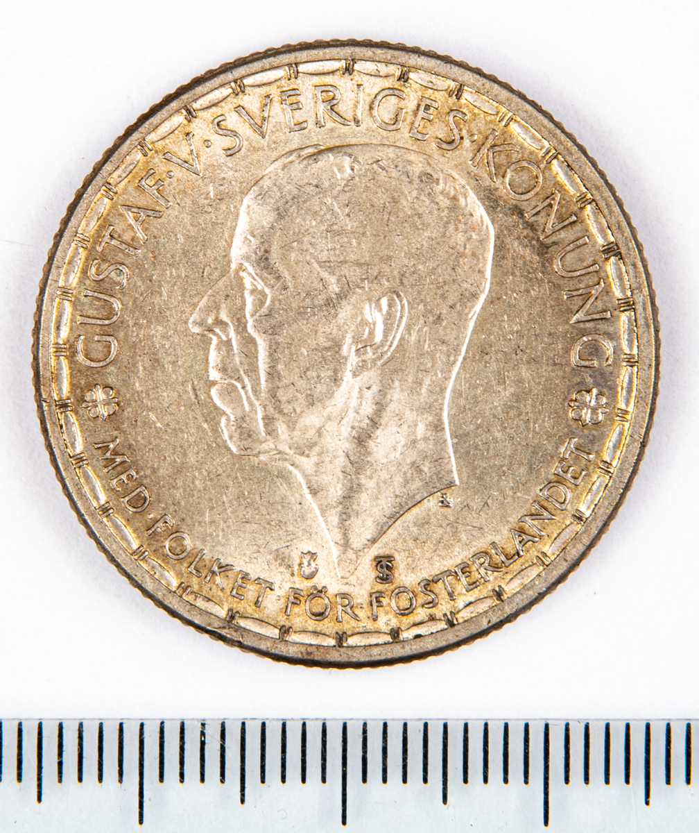 Mynt, Sverige, 2 kronor, 1950.