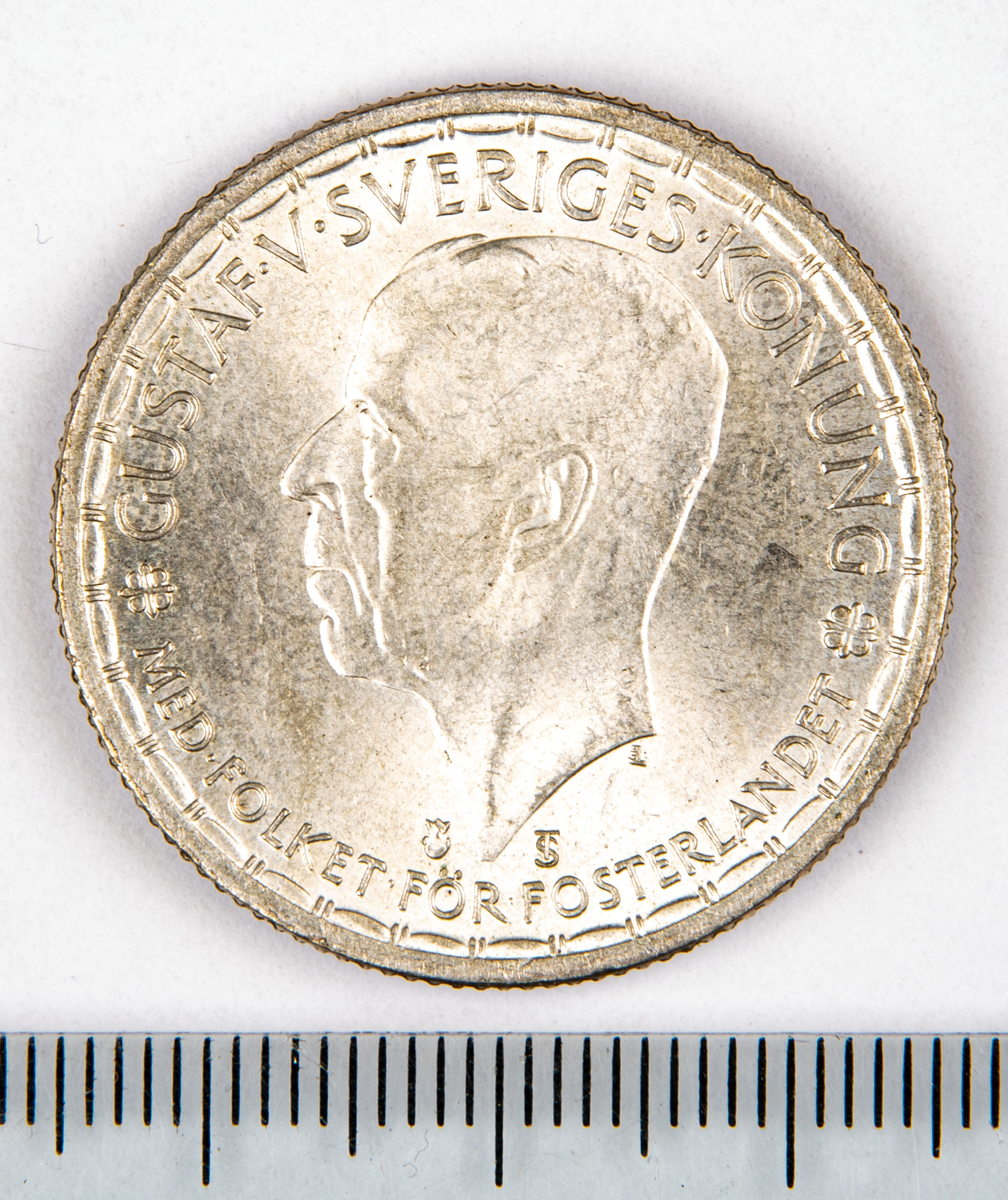 Mynt, Sverige, 2 kronor, 1950.