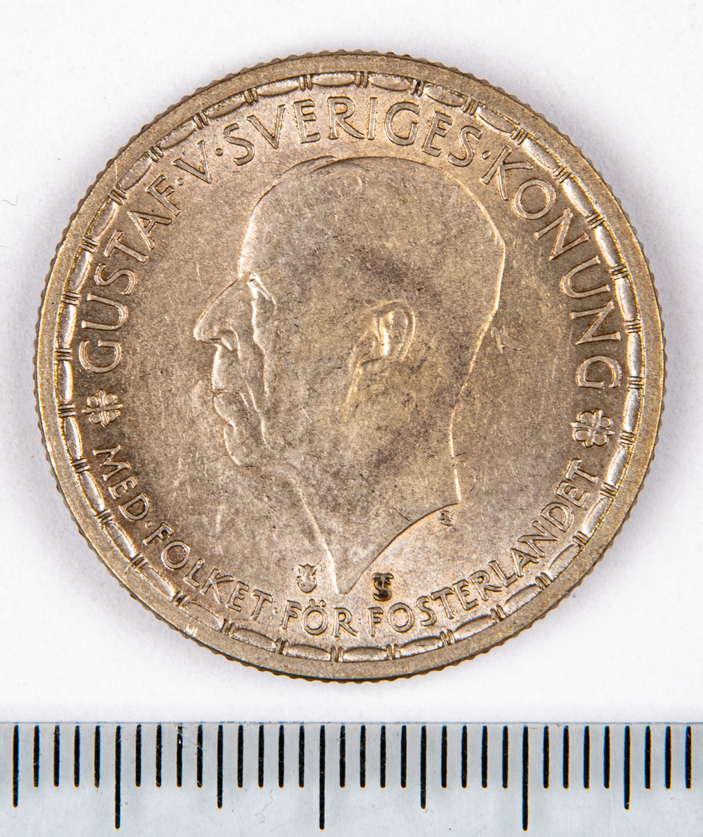 Mynt, Sverige, 2 kronor, 1950.