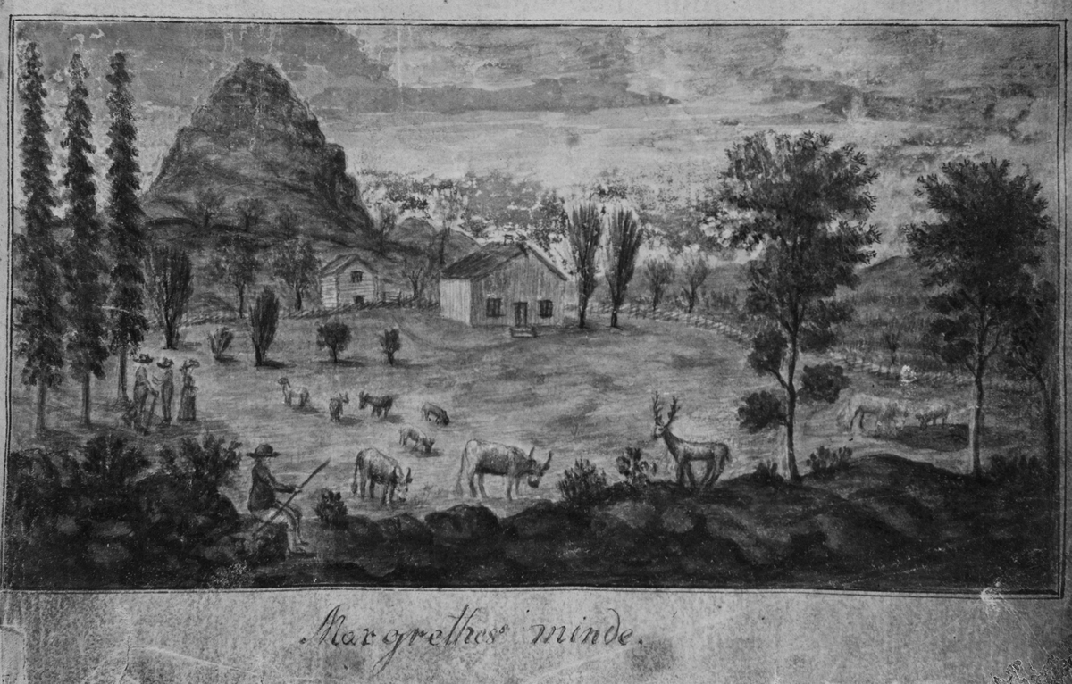 Margrethes Minde, Hitra - akvarell av R. Dreyer