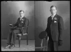 Porträtt, läsfoto. Erik Gartz, Herrevad, Kolbäck.
Ur Gustaf Åhmans samling.