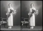 Porträtt, läsfoto, Eivor Strömbäck, Mölntorp
Ur Gustaf Åhmans samling.