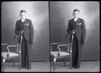 Porträtt, läsfoto, Väinö Sandberg, Mölntorp.
Ur Gustaf Åhmans samling.