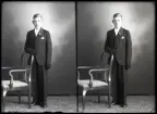 Porträtt, läsfoto, Tore Stange, Mölntorp
Ur Gustaf Åhmans samling.