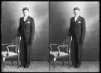Porträtt, läsfoto, Ture Gillberg.
Ur Gustaf Åhmans samling.