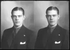 Porträtt, Allan Bast, Sörstafors.
Ur Gustaf Åhmans samling.