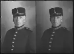 Porträtt. Man i uniform. Evert Lindholm. Ur Gustaf Åhmans samling.
