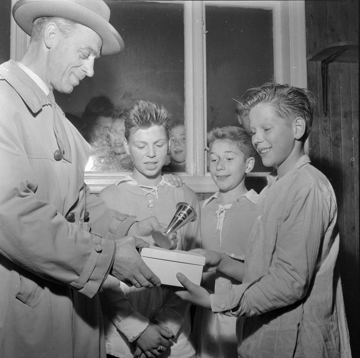 Uavgjort i skolefinalen i fotball 1957