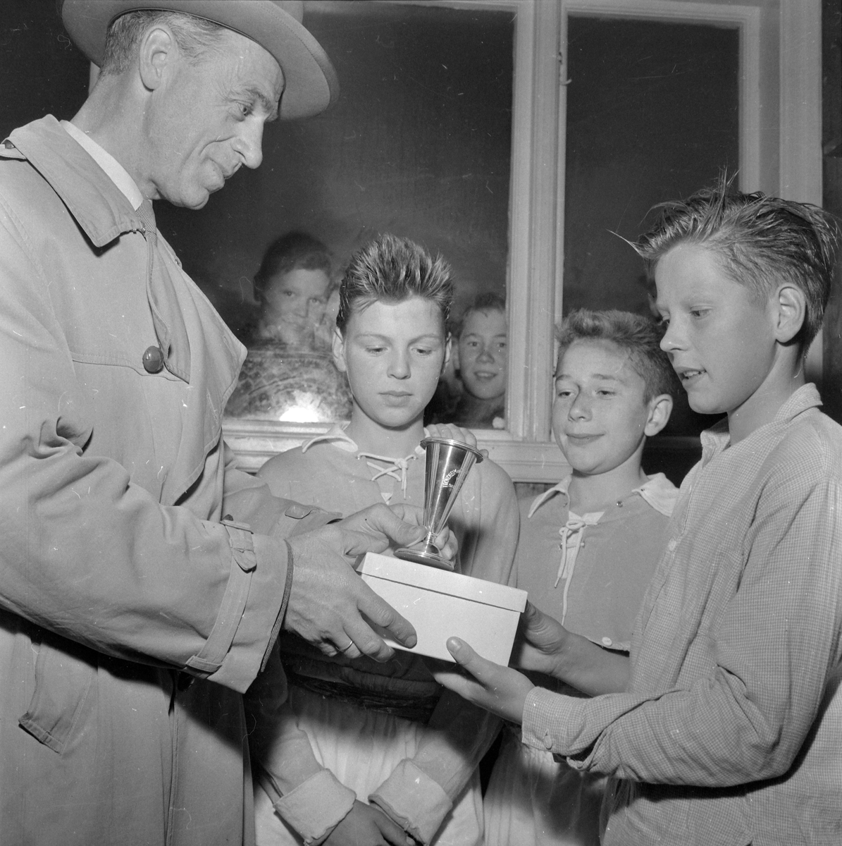 Uavgjort i skolefinalen i fotball 1957