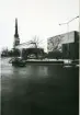 Västerås, Kyrkbacken, kv. Heimer.
Engelbrektsplan med Domkyrkan och biblioteket, 1975.