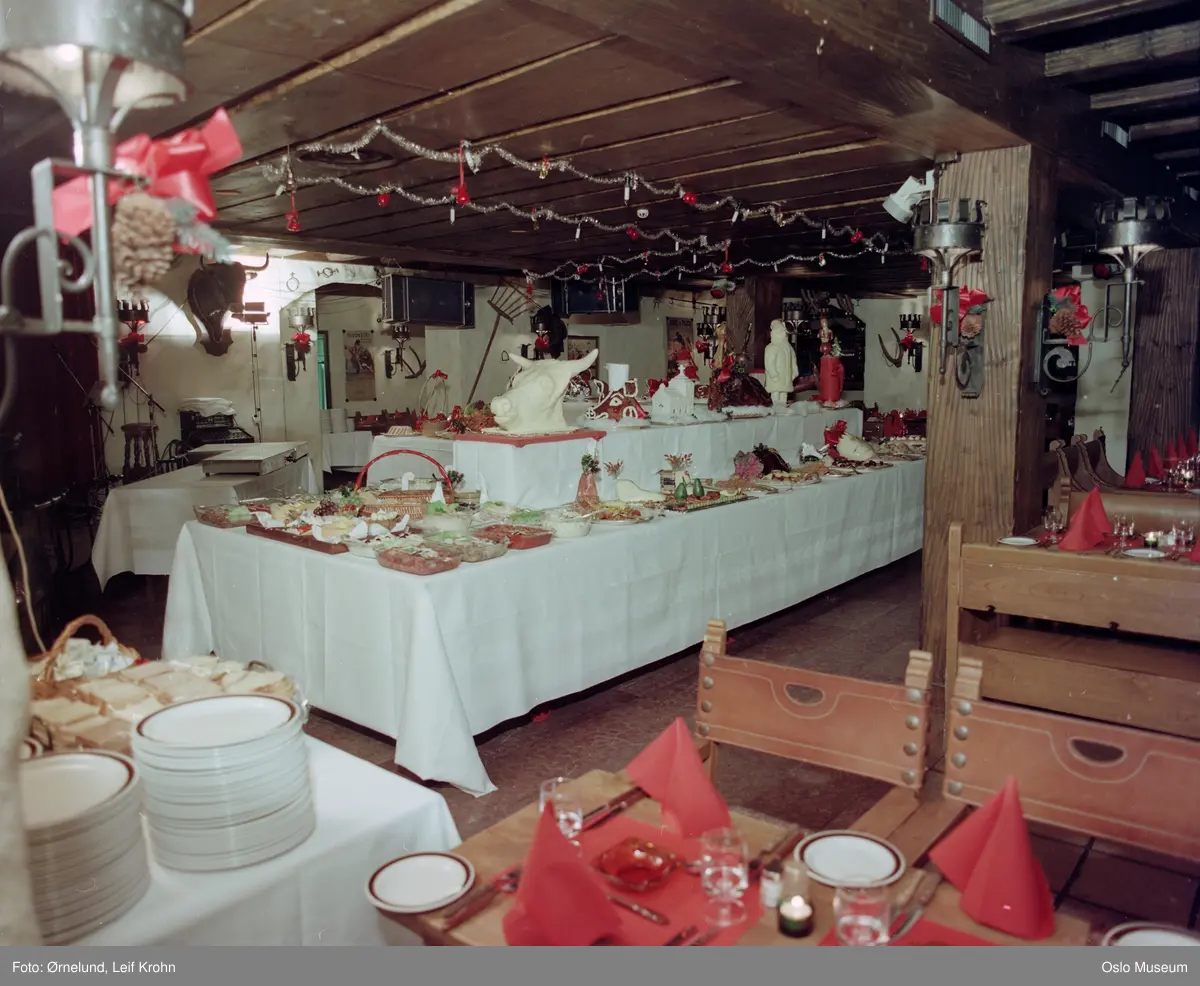Hotel Bristol, interiør, restaurant, julebord, koldtbord