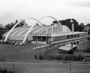 Sporthallen i Linköping dagen innan invigningen den 6 oktober 1956. Arkitekt Hans Westman.
I Corren kunde man läsa: 