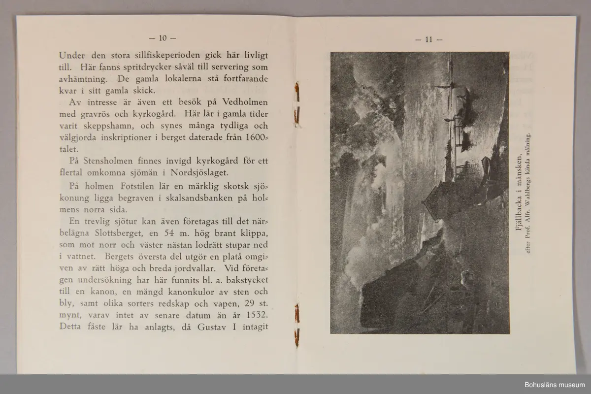 Turistbroschyr för Fjällbacka Havsbad 1925.