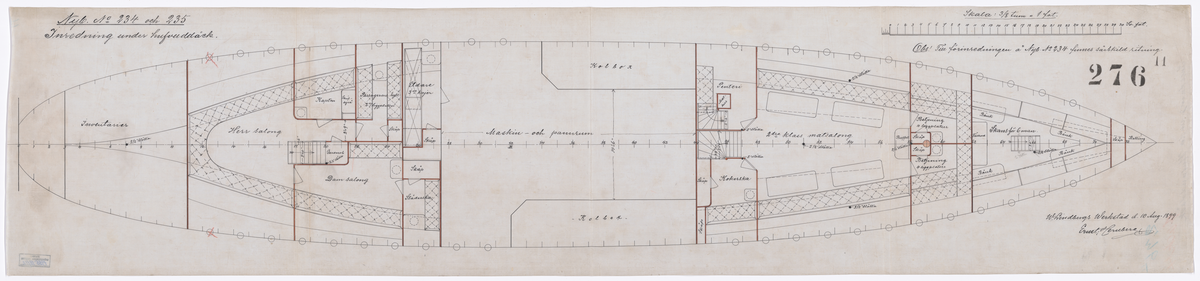 Inredning under huvuddäck