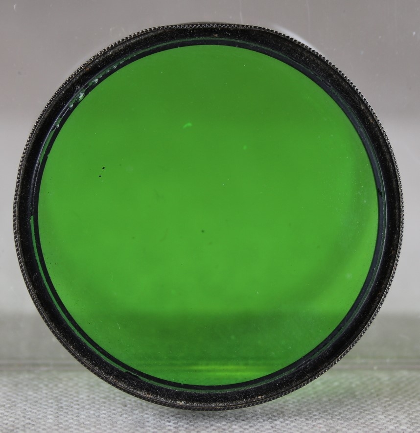 Grønt fargefilter i eske.