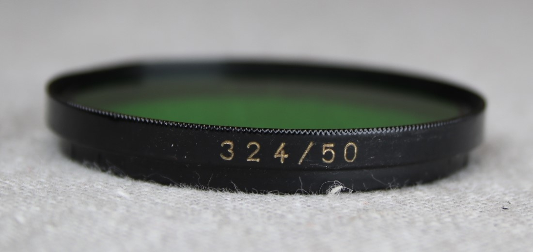 Grønt fargefilter i eske.