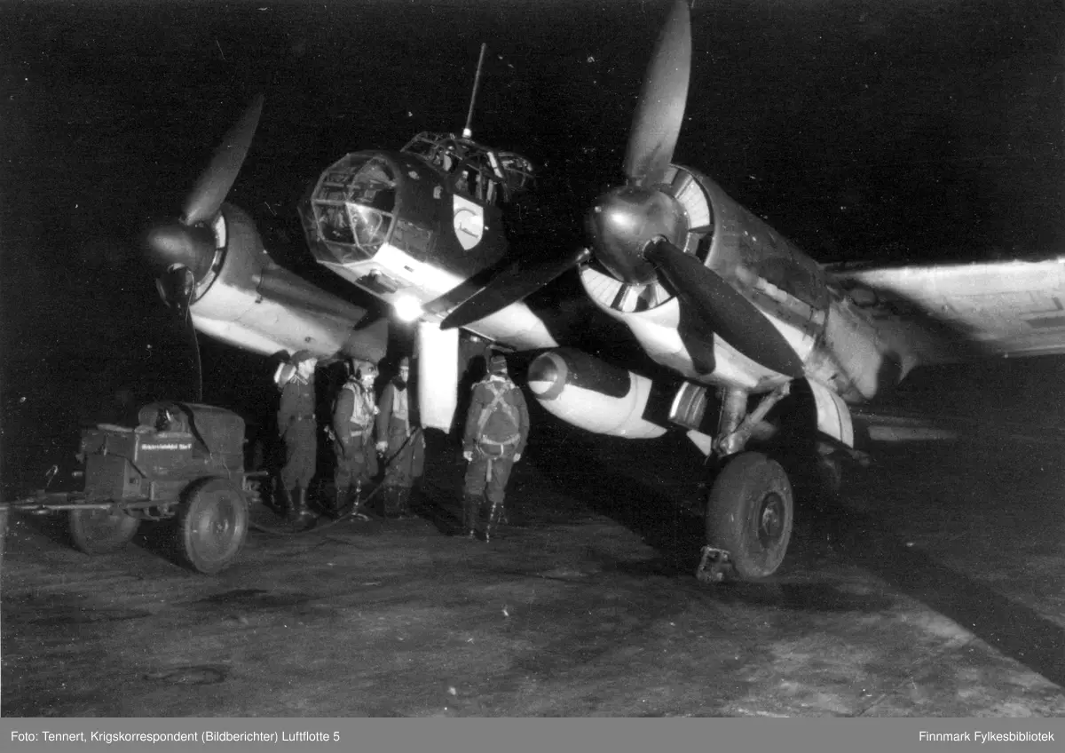 Junkers Ju 88A-6 tilhørende værskvadron 1 (Westa 1/ObdL) klar for ...