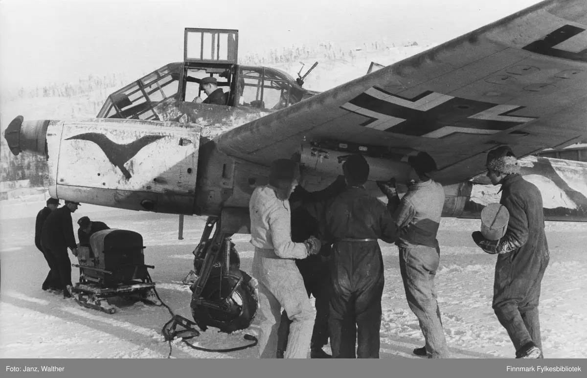 Focke-Wulf Fw 189A Uhu med kjenneegn V7+1E ved 1. skvadron av ...