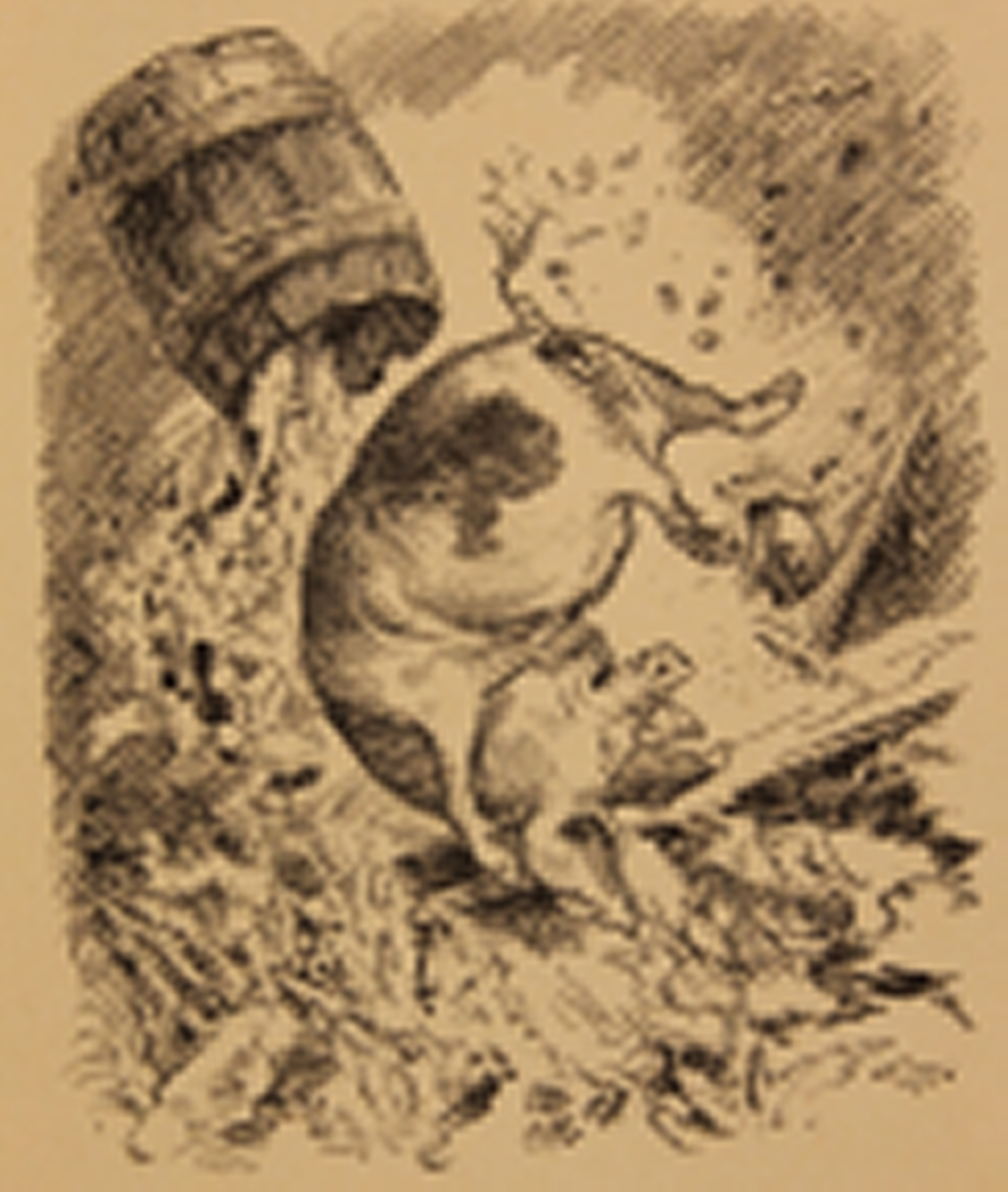 Julehefte fra 1887 med illustrasjoner av Th. Kittelsen til Per Sivles tekst: "Den trettende - En smule Griselitteratur, med Tegninger af N.N.."