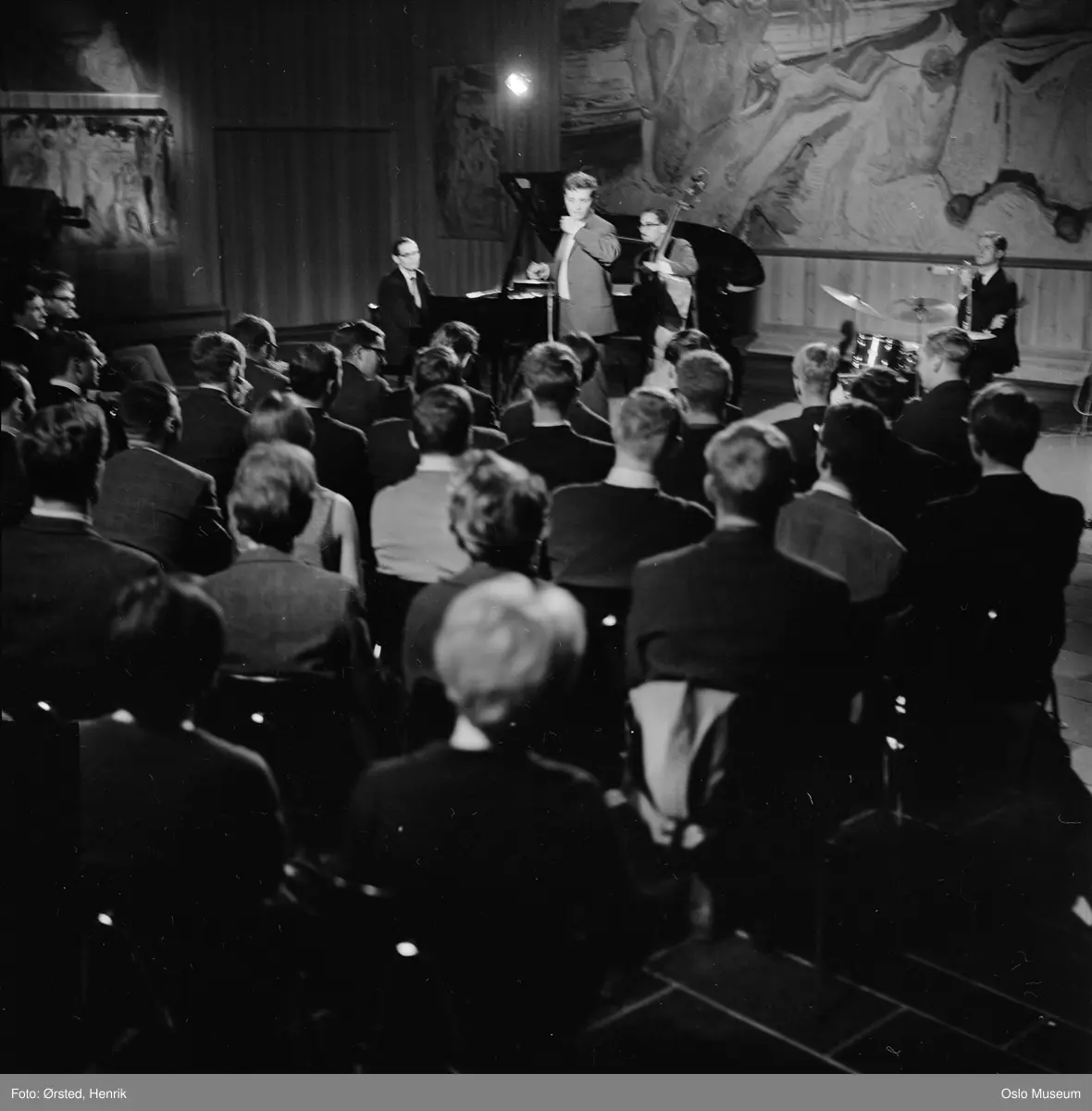 Munchmuseet, interiør, konsertsal, jazzgruppe, jazzkonsert, publikum