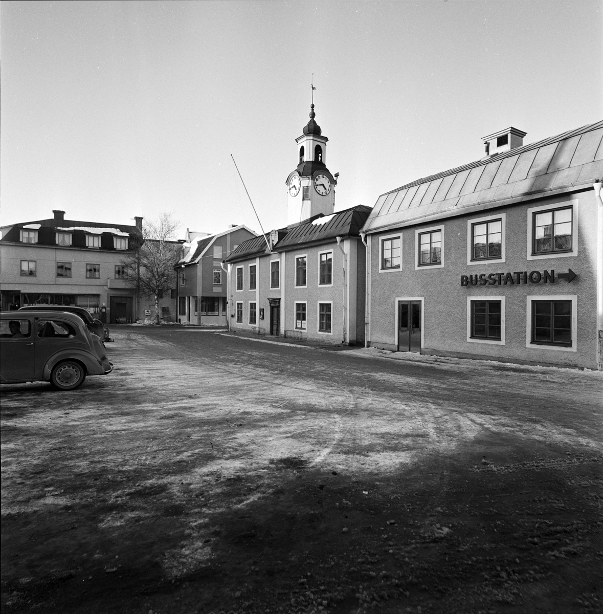 Rådhustorget, Östhammar, Uppland 1956