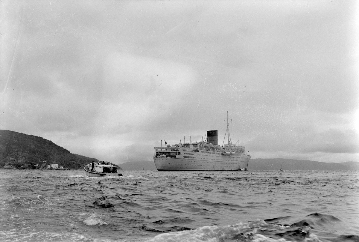 RMS Caronia besøker Trondheim