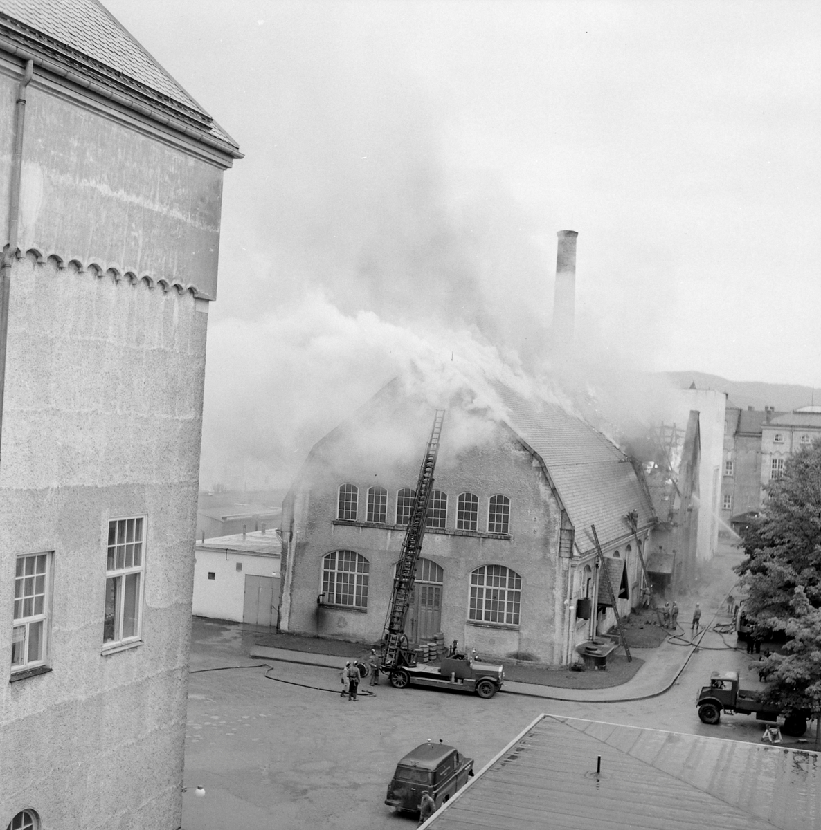 Storbrann i varmekraftlaboratoriet til NTH